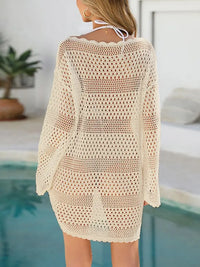 Vintage French Lace Long Sleeve Beach Cover-Up