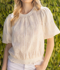 Voy Embroidered Floral Top