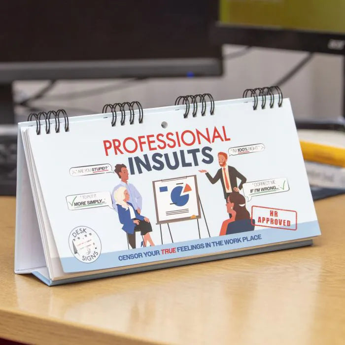 Professional Insults Hard Cover Flip Book