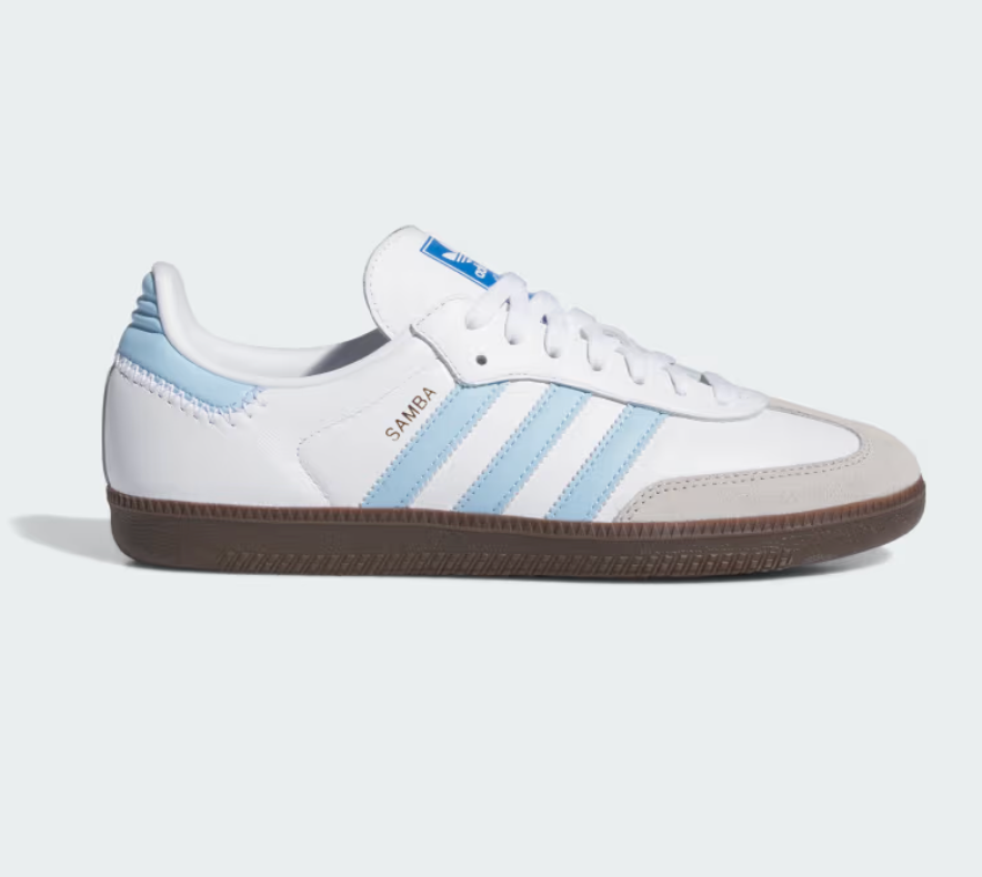 Adidas Samba OG White Sky Blue US M 7.5 W 8.5