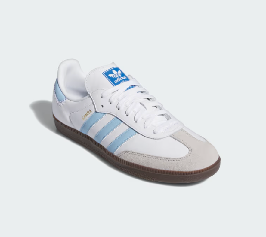 Adidas Samba OG White Sky Blue US M 7.5 W 8.5