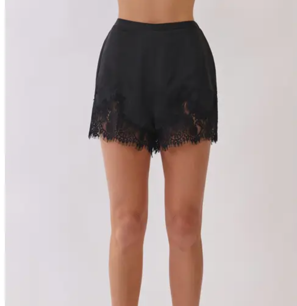 Lace Trim Lounge Shorts