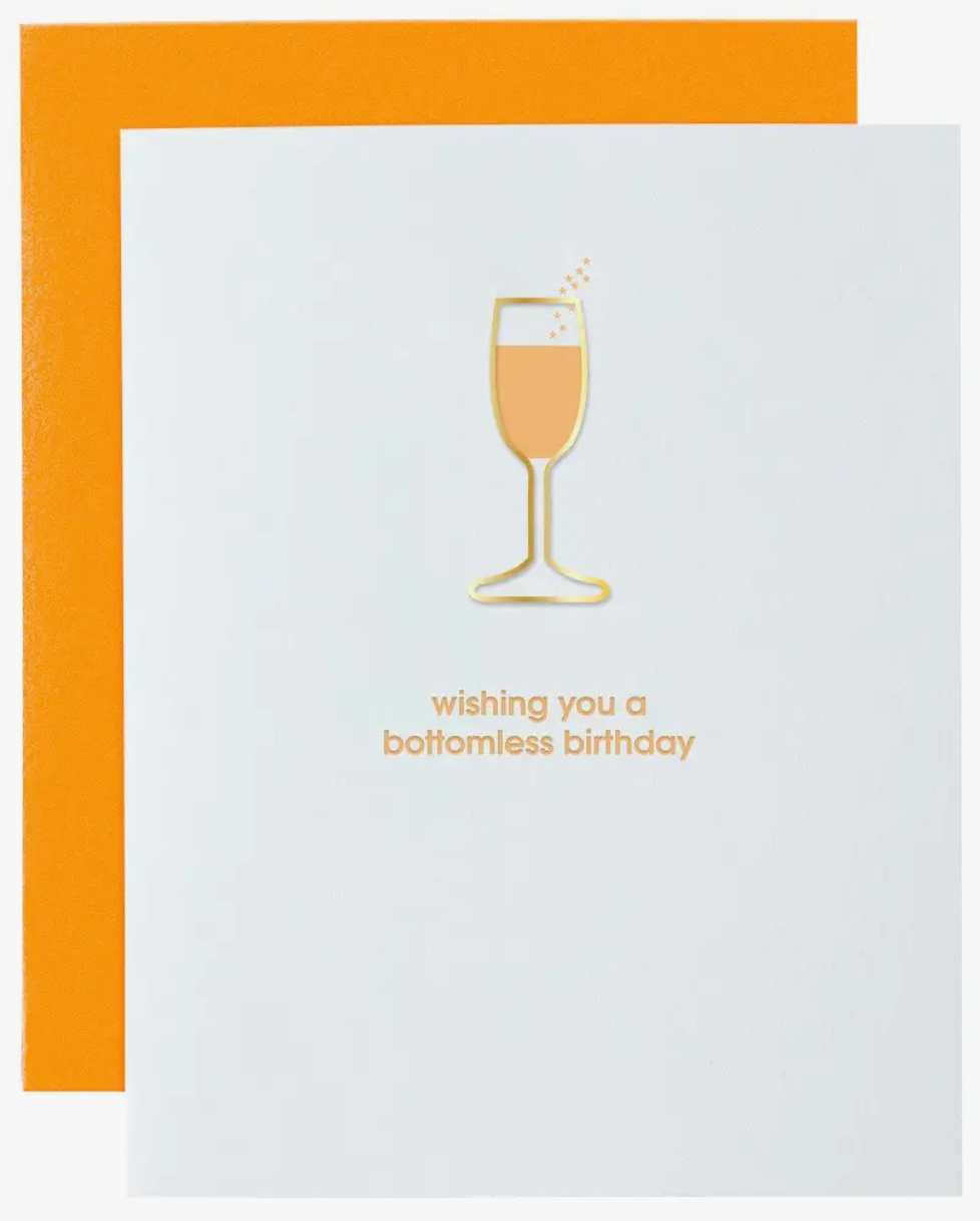 Wishing You A Bottomless Birthday Paper Clip Card