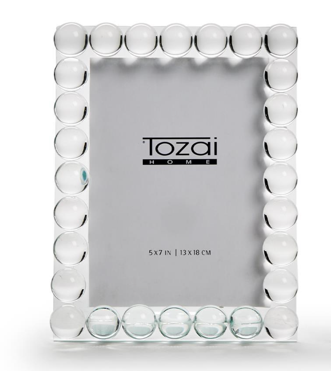Bubbles Crystal and Glass Frame 5x7
