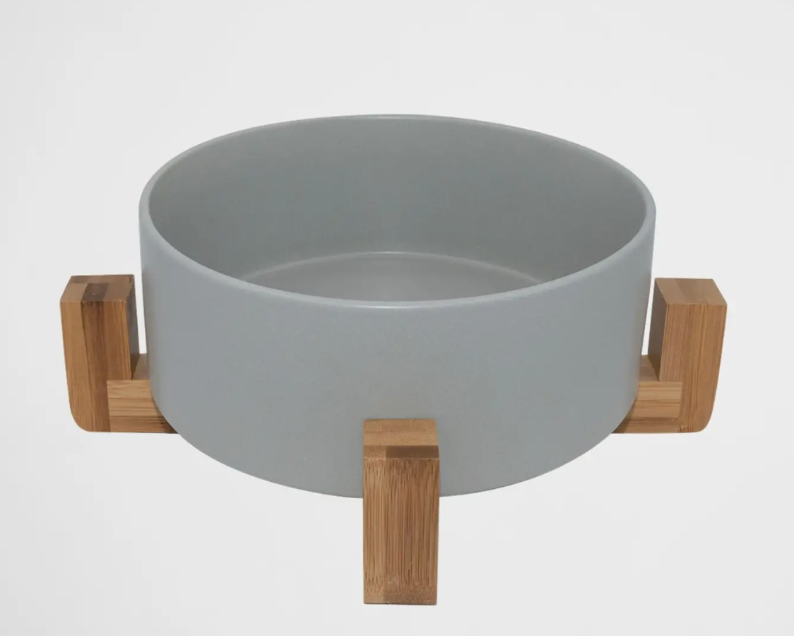 Ceramic Pet Bowl with Stand - Louie Living