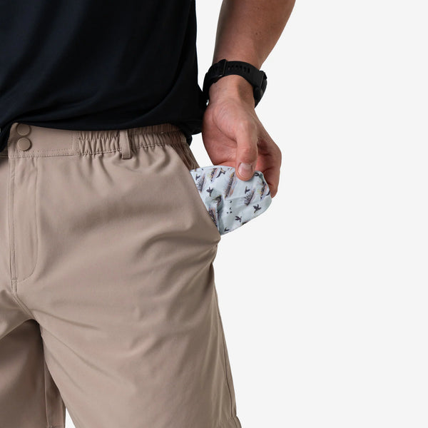 Burlebo - Everyday Short -Cobblestone Khaki - Duck Hunt Pocket