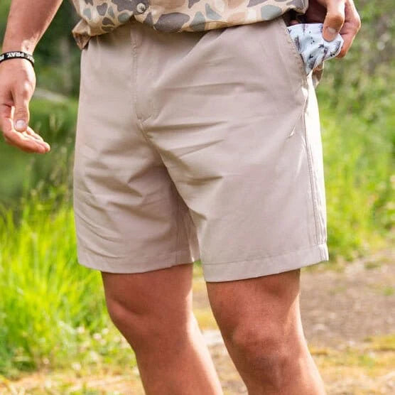 Burlebo - Everyday Short -Cobblestone Khaki - Duck Hunt Pocket