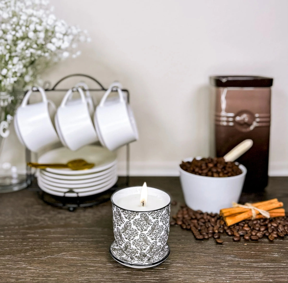 Flicker & Fleur Candle - Cafe Owl Lait