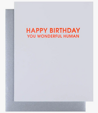 Wonderful Human Birthday - Letterpress Birthday Card