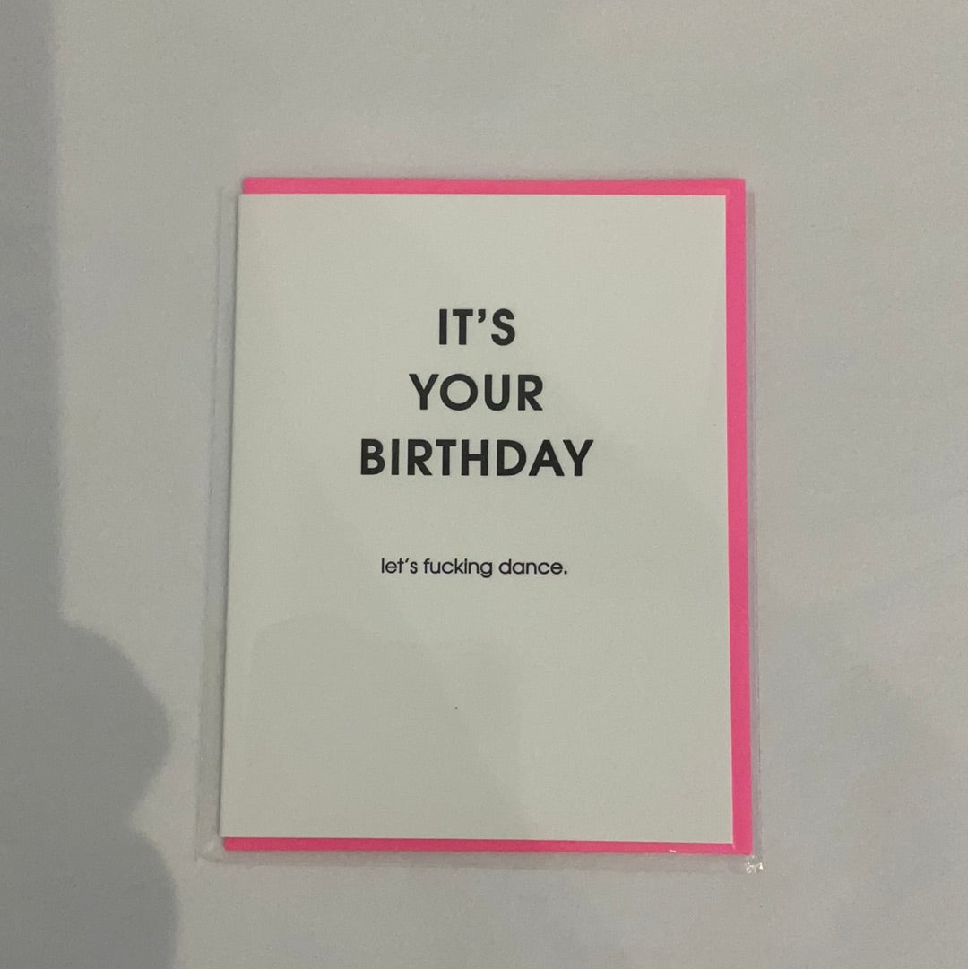 Card Birthday Let’s Fing Dance