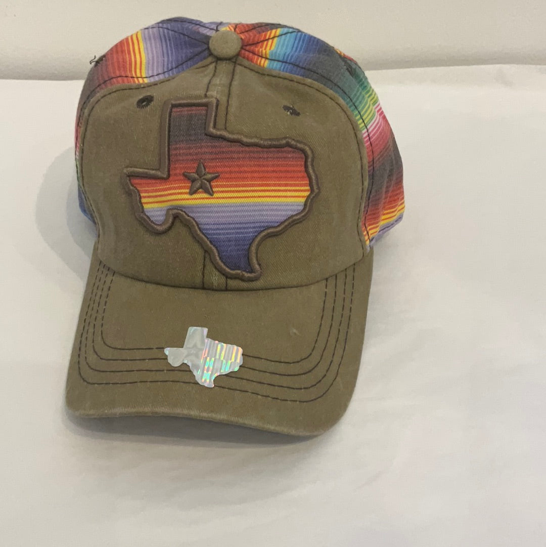 Hat Tan with Texas State in Sunset Colors