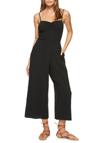 Kittenish Jenny Gauze Jumpsuit Black