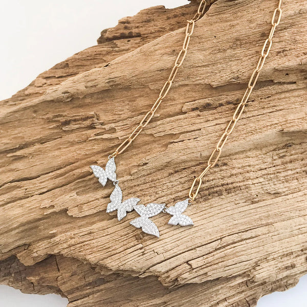 Virtue Quad Butterfly Necklace