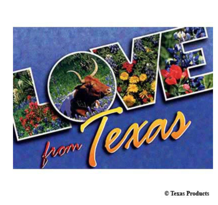 Love From Texas Post Card