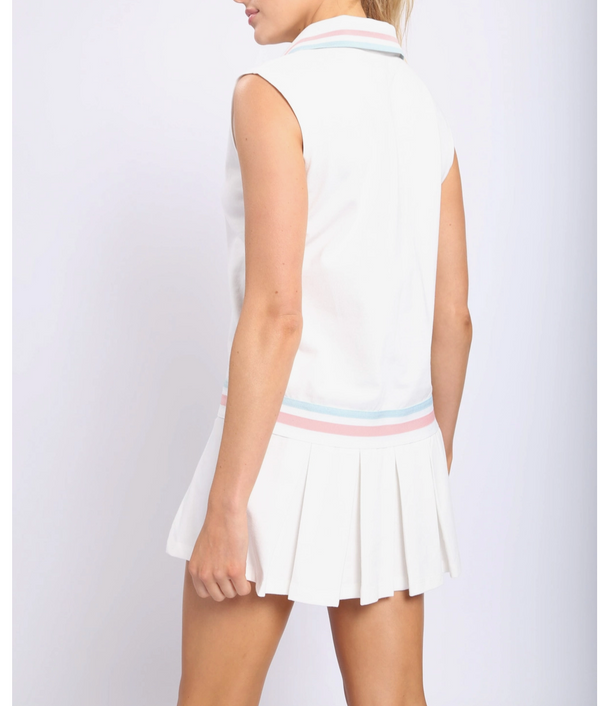 Mono B Collared Cotton Tennis Dress