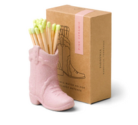 Paddywax Cowboy Boot Match Holder - Pink