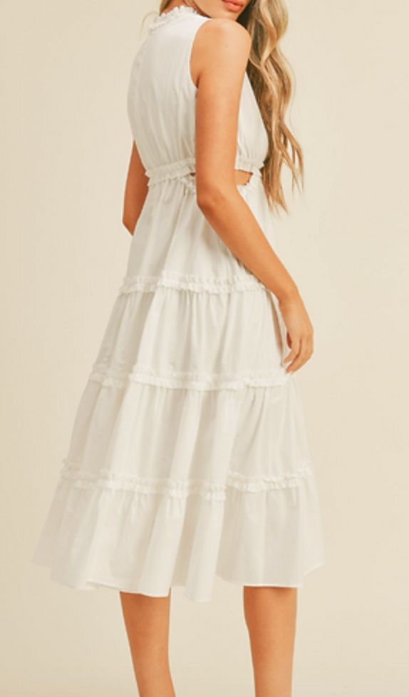 White Cut Out Dress