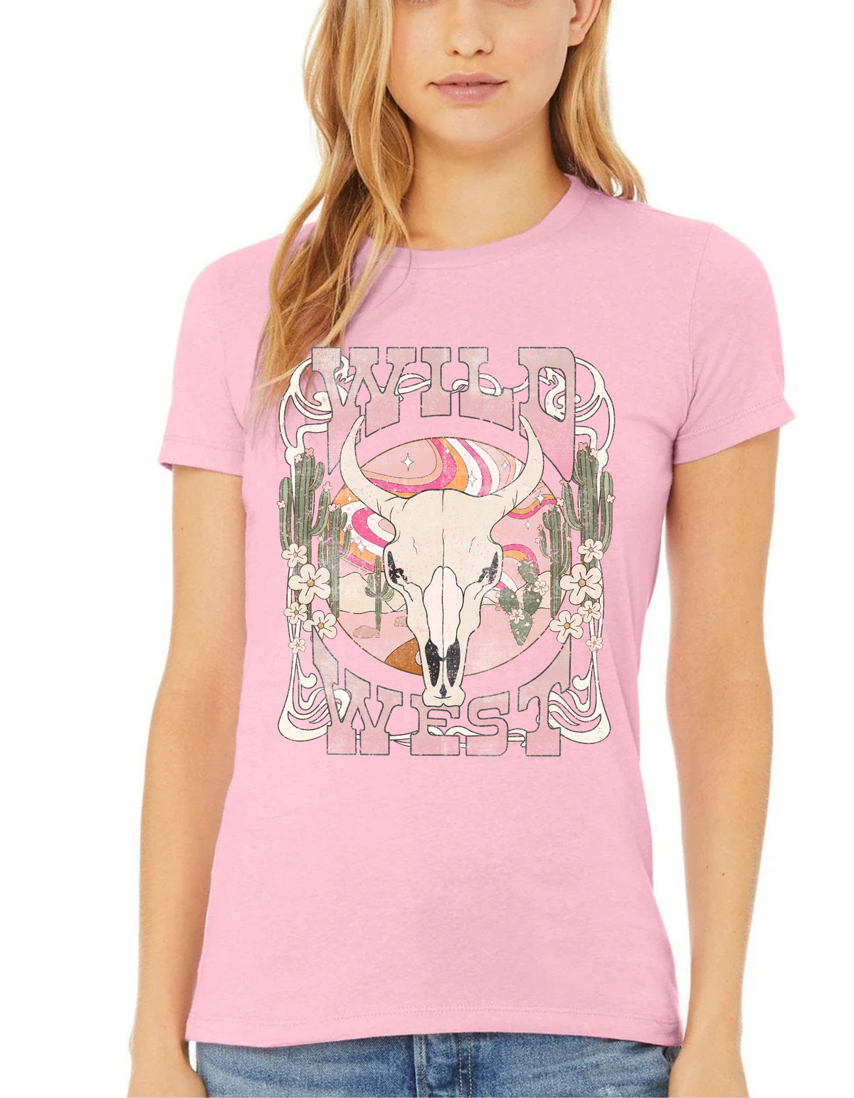 Wild West T Shirt - Pink